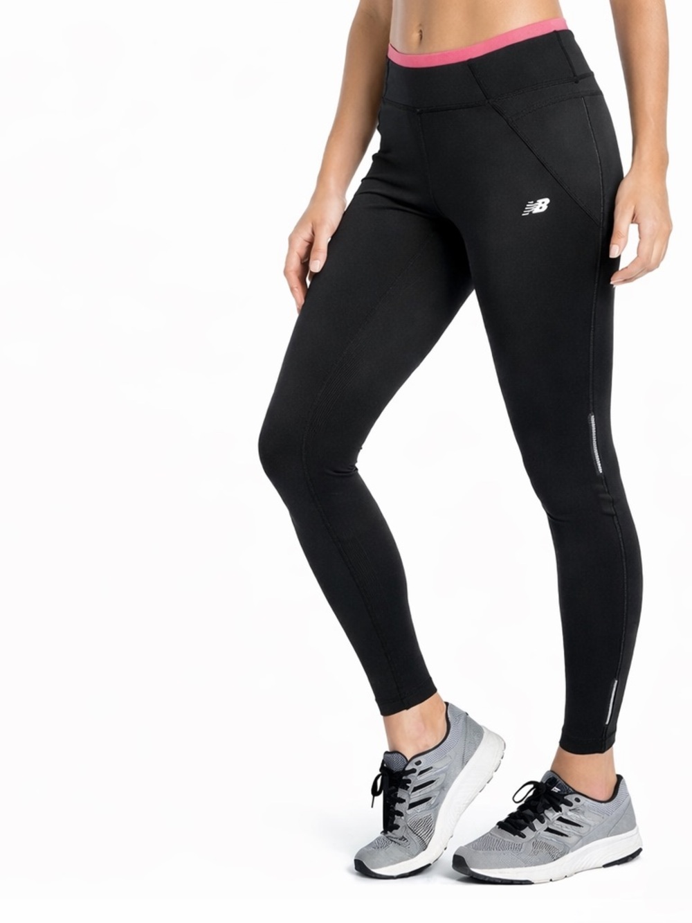 New Balance Black Reflective Running Tights Womens Medium